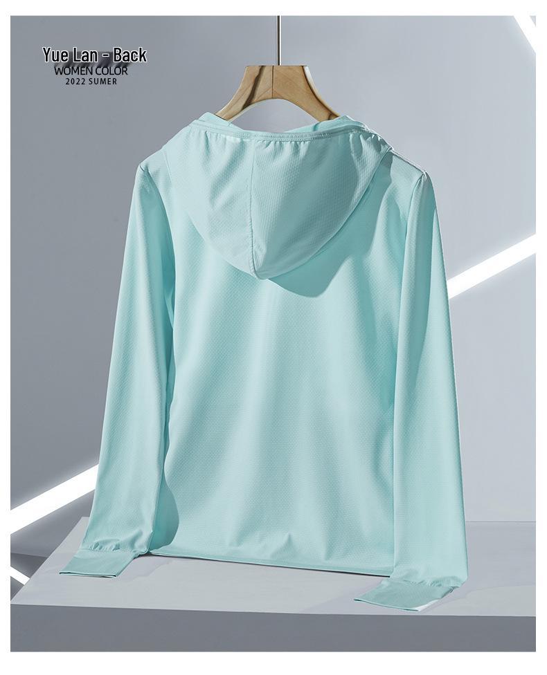 UPF50+ UV Protection Hooded Ice Silk Jacket for Men & Women - Long Sleeve Summer Sun Shirt