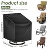1/2PCS Oxford Cloth Outdoor Swivel Lounge Chair Cover Heavy Duty Waterproof Patio Rocking Chair Cover for Patio Furniture