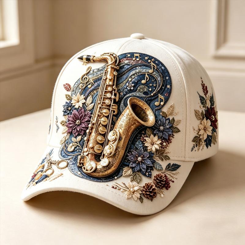 Fashion New 1D Digital Printed Musical Instrument Baseball Cap Morning Garden Adult Cap Cap