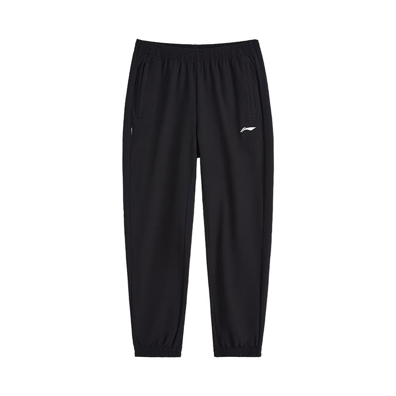 

Логотип Li Ning Простые Однотонные Со средней посадкой Дышащие Универсальные Зауженные Трикотажные Спортивные Штаны Унисекс Черный AYKV809-1 XL