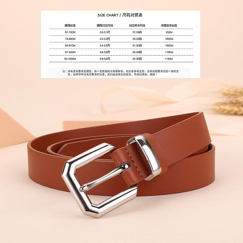 

Simple Pin Buckle Pure Cowhide Belt Women S Decoration Casual Suit Belt Women S High-End Leather Jeans 110cm оранжевый