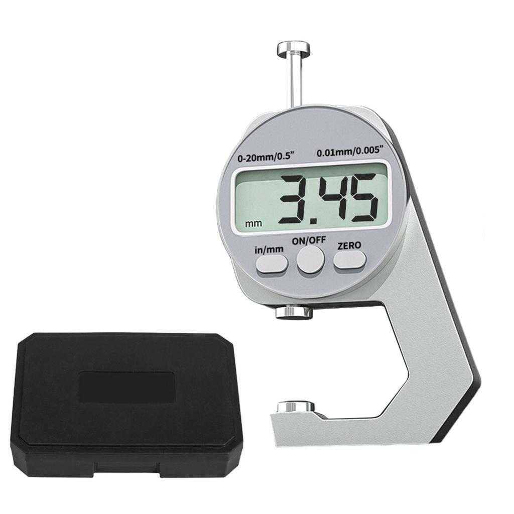 Precisions Digital Thickness Gauge High Accuracy Electronic Micrometer with Clear LCD Display Precise Thickness Meter