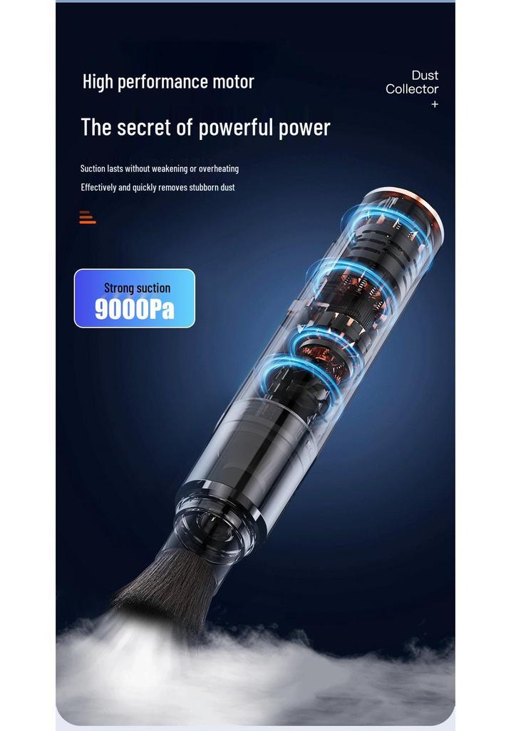 Ultra-Soft Wireless Car Vacuum Cleaner with High Suction & Blowing Function