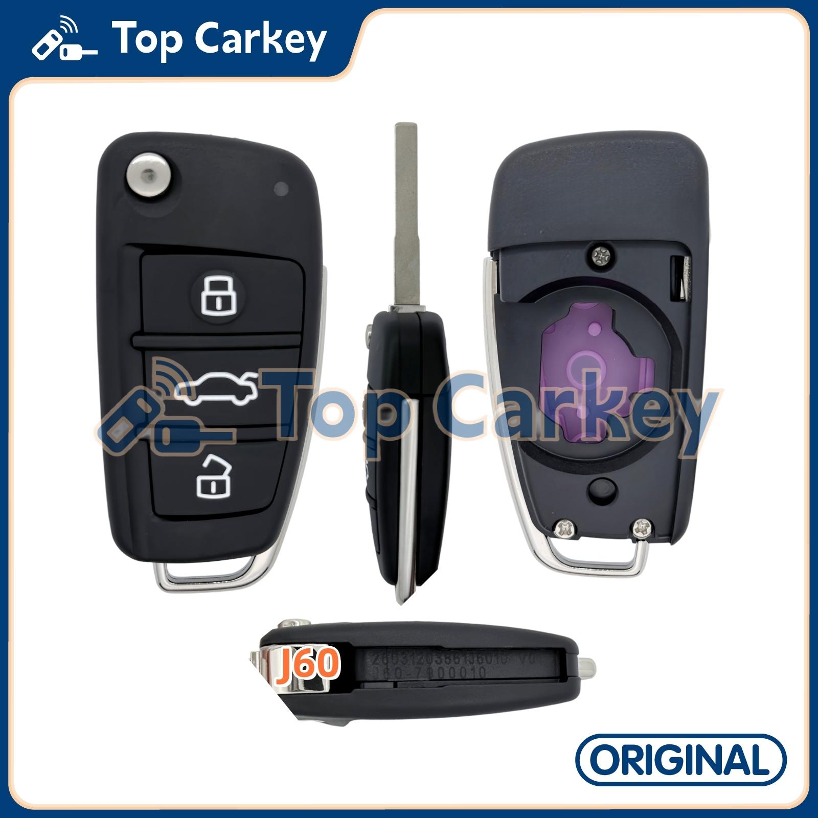 TopCarkey Original 3 Buttons Remote Key ID46 Chip 433MHz for Chery Arrizo 5 EX Arrizo 6 GX Tiggo 2 Pro 3X 3XE J60 Shell Only