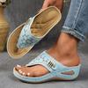 Fashion Women Orthopedic Slippers Casual Wedge Sandals Breathable Thick Sole Shoes Comfortable Clip Toe Slippers Outdoor Slides Women