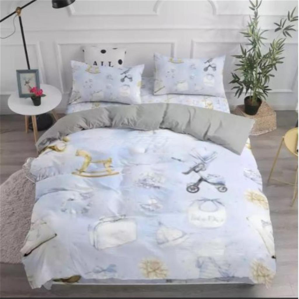 Heimtextil Teddybär Blumenmuster Bettwäscheset Einfache Tagesdecke Kissenbezug Heimtextil Kinder Erwachsene Schlafzimmer Dekoration