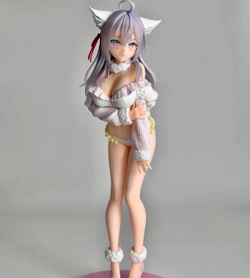 New Tenitol Alisa White Fox Anime Figure Pvc Model Beautiful Girl Statue Desktop Decoration Anime Peripheral Ornament