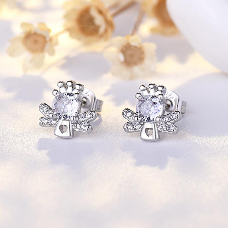 BELLA BOX New Angel Stud Earrings From Europe And America, Featuring A High-end, Light Luxury And Niche Design For Women