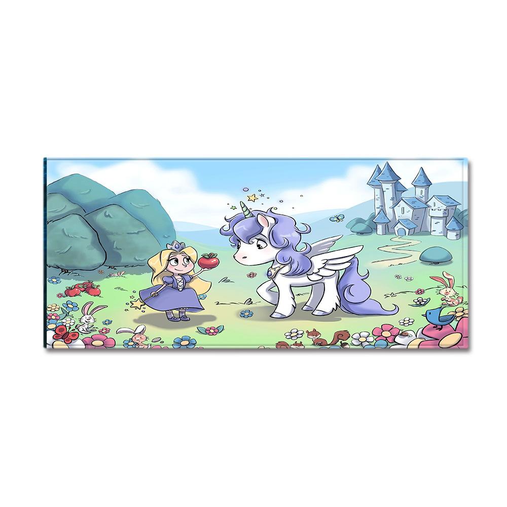 Unicorn Carpet Long Floor Mat Love Theme Doormat