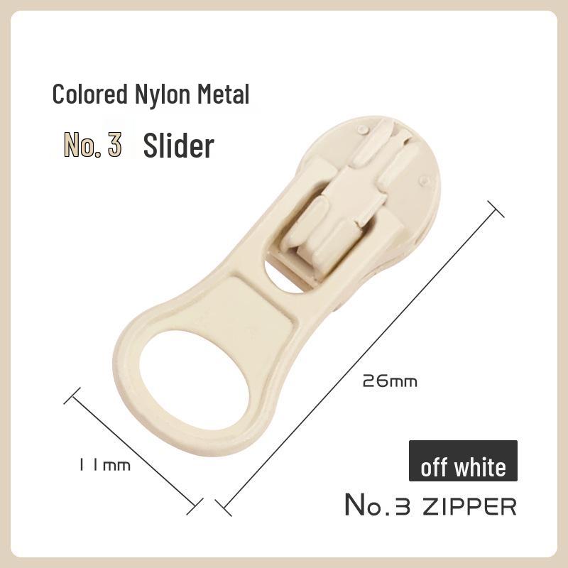Nylon & Metal Zipper Pull for Jackets and Bags (No. 3 & No. 5)