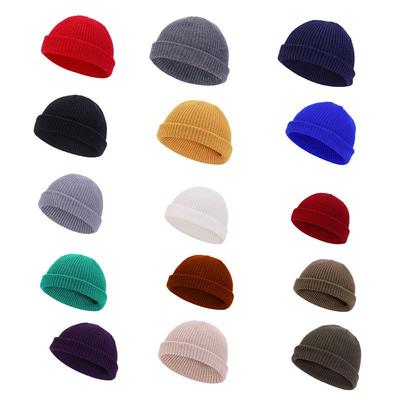 Unisex Retro Knit Beanie - Hip-Hop Style Wool 6-Panel Hat