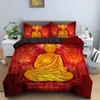 3D Buddha Print Bedding Set Meditation Duvet Covers With Pillow Cover Case Home Decor Bed Clothes Double Queen King Size