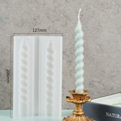 New Silicone Candle Making Mold Non-Stick Geometric Spiral Plaster Resin Mold Easily Demold Candle Mould DIY Crafts