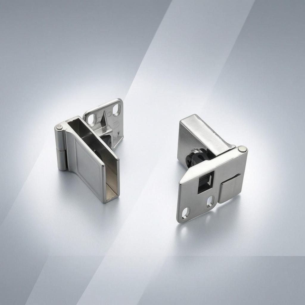 Frameless Glass Door Hinge Zinc Alloy Hinges Sleek for Display Cabinets