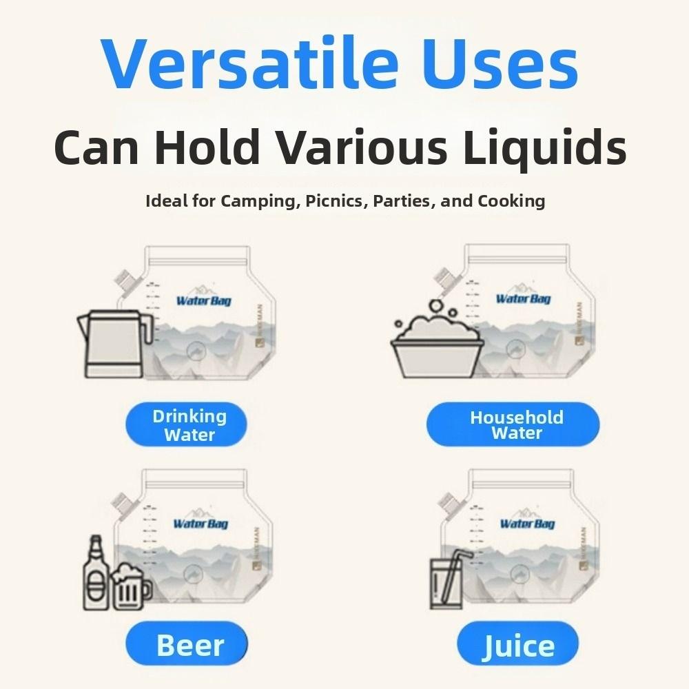 with Faucet Water Container Transparent Khaki Folding Water Storage High Quality Water Pouch Trip
