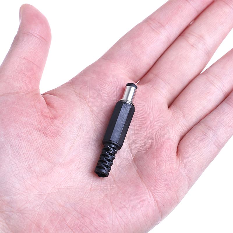 5Pcs 5.5X2.1Mm Male Dc In-Line Plug Socket Jack Connector Adapter