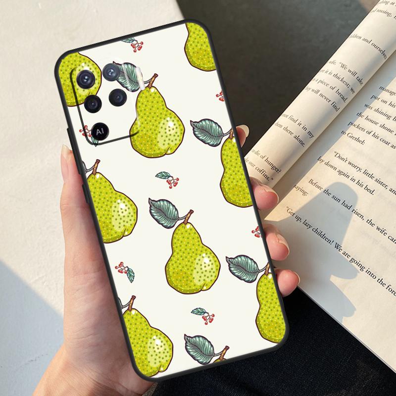 Avocado Pear Papaya Pomegranate Case For Oppo A54 A74 A94 A17 A57 A77 A76 A16 A96 A18 A60 A80 A40 A38 A58 A78 A98 A15 A5 Pro