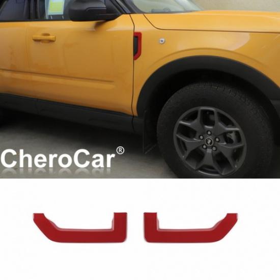 Car Leaf Plate Air Vent Outlet Cover Trim Kit For Ford Bronco Sport +Red