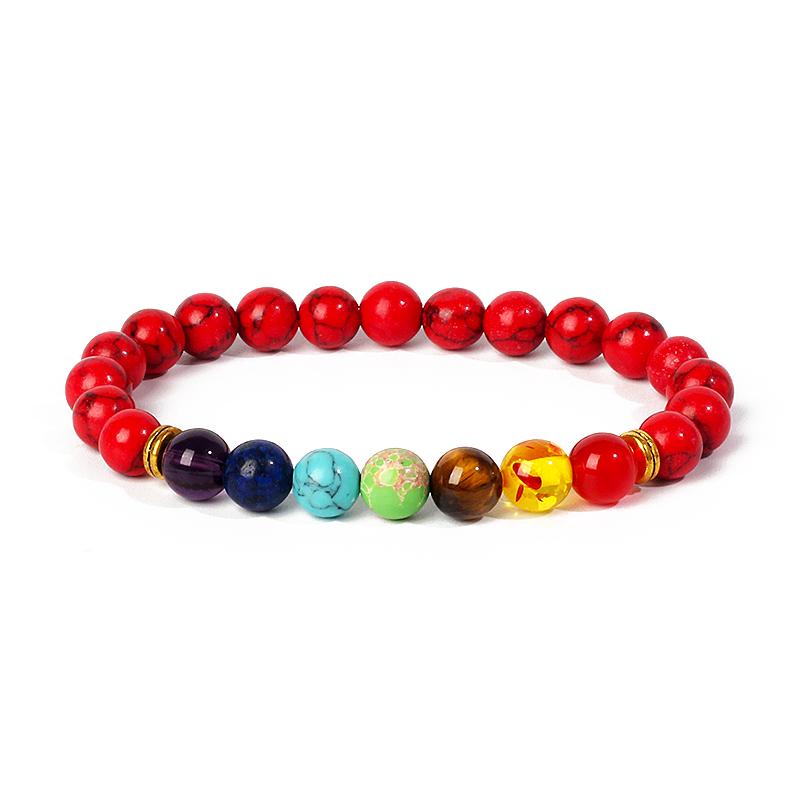 7 Chakra Diffuser Bracelets Men Women Natural Lava Stone Crystal Healing Anxiety Jewelry Mandala Yoga Meditation Bracelet Gift