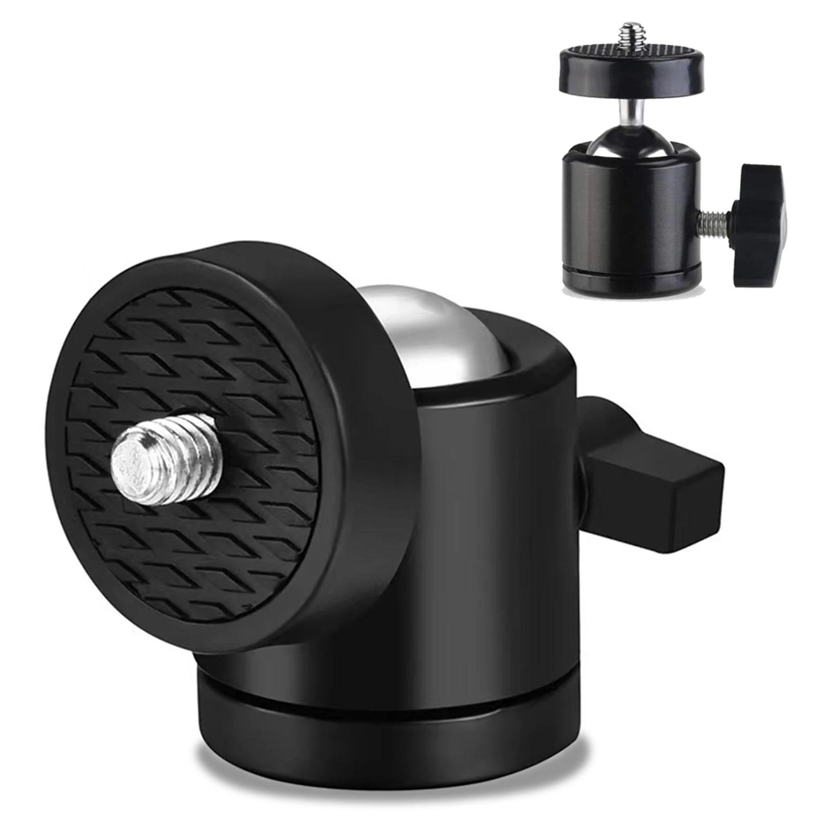 

Крепление для штатива с винтом 1/4 дюйма типа горячий башмак , адаптер головки камеры, шаровая головка с фиксатором, держатель кронштейна для светодиодной вспышки для DSLR DV камер чёрный