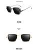 Unisex Vintage Square Frame Sunglasses: Trendy Metal Thick-Rimmed Outdoor Fashion