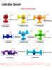 Small Bees Suction Cup Toys Set,Soft Building Blocks Pop Sucker,Parent-child Interactive Game, Window Bath Toys