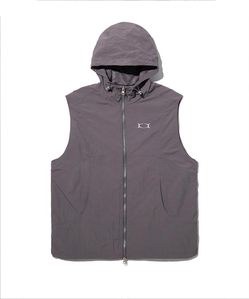CRITIC Glossy Hood Vest Light Gray