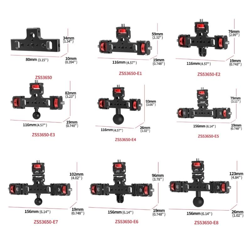 Triple Phone Holder Tripod Mount Adapter 360 Degree Head Live Streaming Tool for Camera Light Microphone Phone