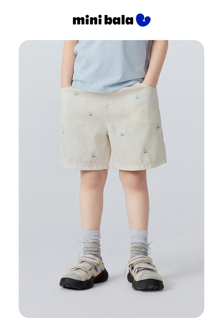[Cool Soft Cowboy] Mini Balabala Girls' Pants 2026 Summer Soft Breathable Knee Shorts