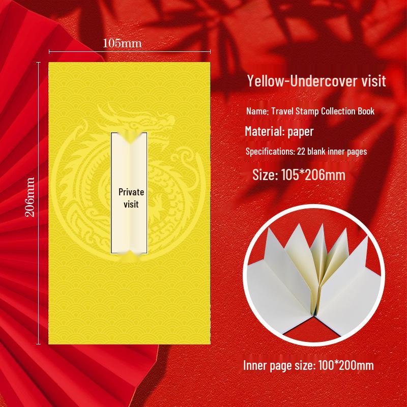 Travel Folding Stamp Collection Book: Museum, Scenic Spots, and Attractions