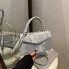 Solid Color Texture, Foreign Style Indentation, Shoulder Messenger Bag, New Small Square Bag, Popular Personalized Light Luxury Women's Bag This Year