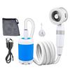 Portable Camping Shower Pump USB Rechargeable Outdoor Camp Hiking Car Washing RV Traveling Electric Shower Head Sprayer Pump
