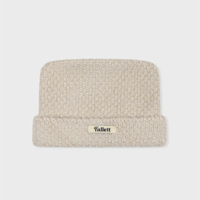 

FALLETT Mohair Nero Beanie Ivory F
