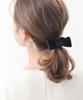 VINGTAINE Rose Scrunchie Hair Tie with Ribbon and Flower Design for Cute and Elegant Hair Velvet, Updos, Accessory, Gift, H7744-BK