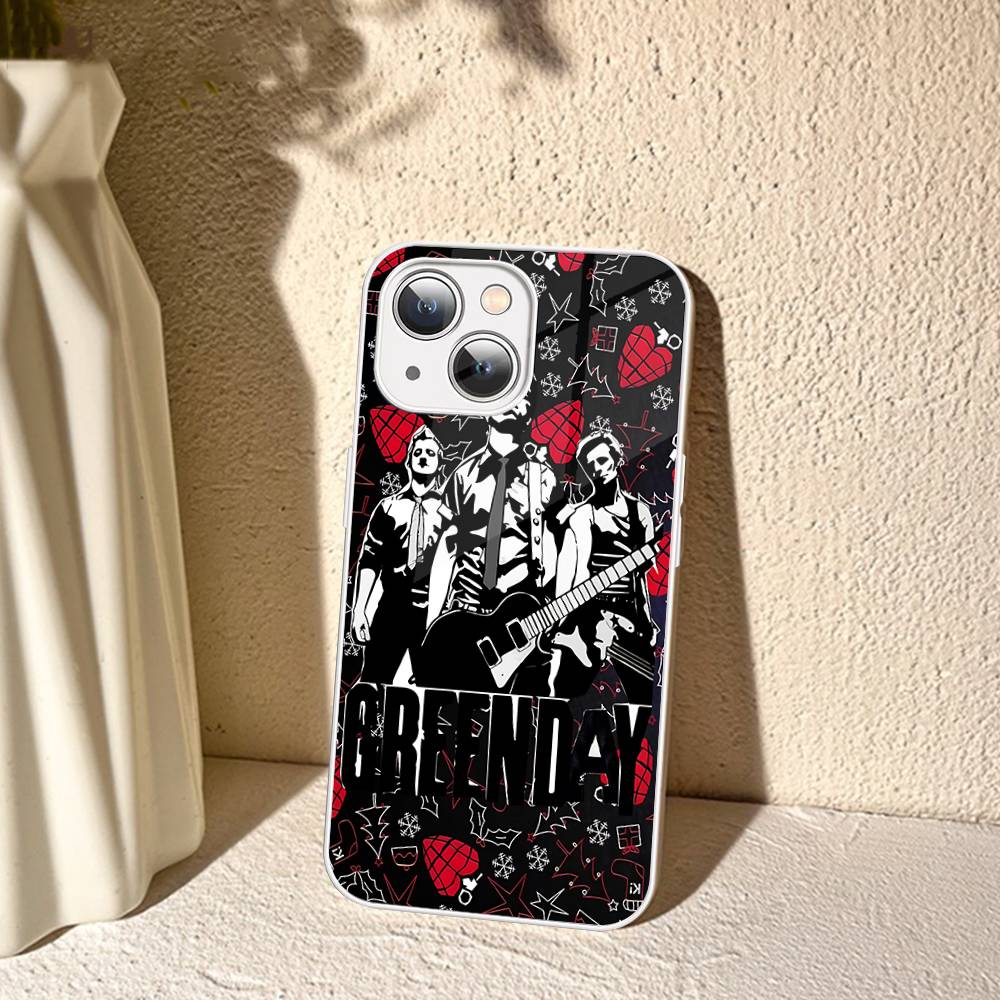 

Rock Band G-Green Day For IPhone 14 13 12 Mini 11 Pro XS Max X XR 14 Plus Tempered Glass Cover iphone 14 plus
