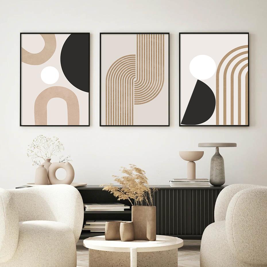 Minimalist Abstract Line Geometric Wall Art Posters Canvas Painting Print Pictures Living Room Modern Interior Home Decoration