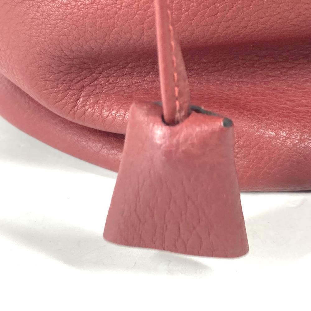 HERMES City Vanity bag Hand Bag Leather Red