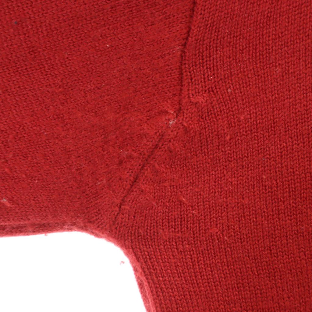 YVES SAINT LAURENT 90s Old Long sleeve V neck knit cardigan L Red Women Used