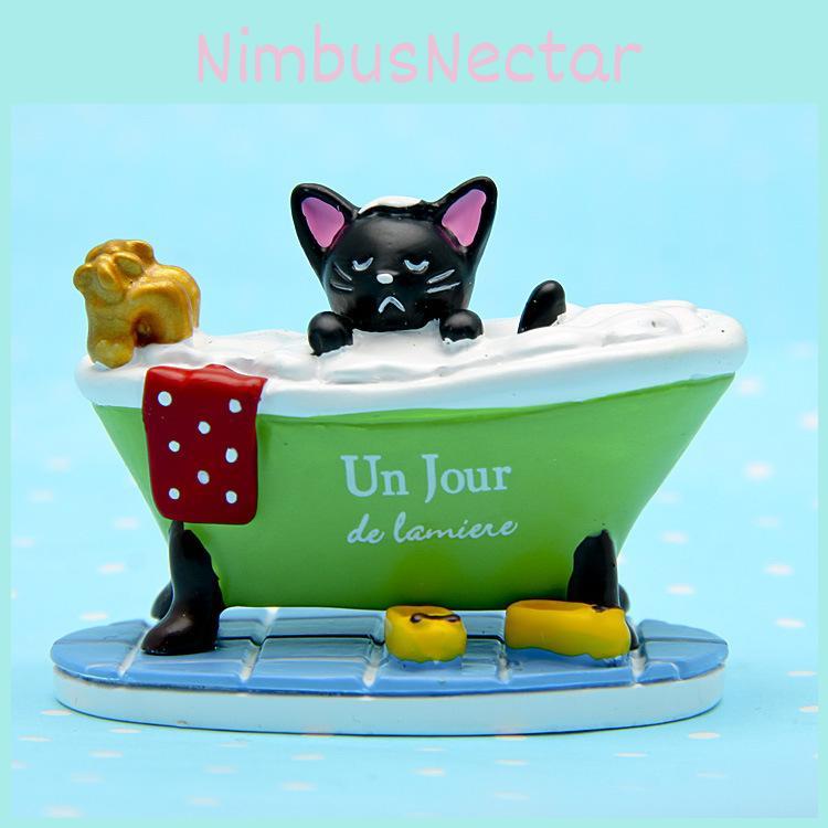 Black Cat Taking A Bath In The Bathtub Resin Ornament For Bathing Scene Photography And Gift Displays