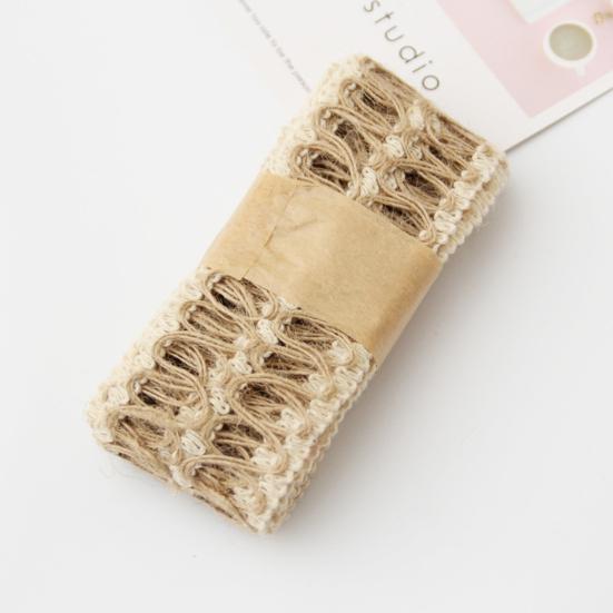 1 Rolle 2M Juteband Rustikales Hohldesign Langes Juteseil Spitze Juteband Hochzeitsdeko