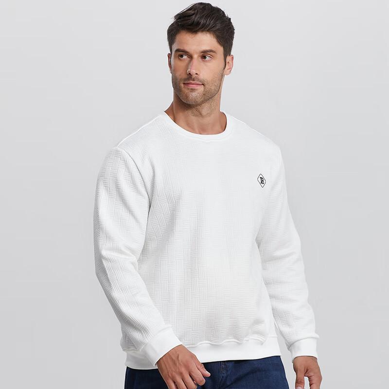 Dibenze Men's Plus Size Loose Round Neck Sweatshirt