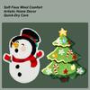 Christmas Mat Christmas Tree Bath Mat Non-slip Cartoon Tree Design Pad Washable Cute Holiday Decor For Front Door Floor Shower