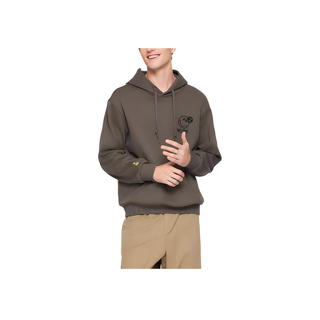 Skechers Hooded Pullover Loose Sweatshirt Men Sweatshirt Mushroom-Brown L324M109-0409