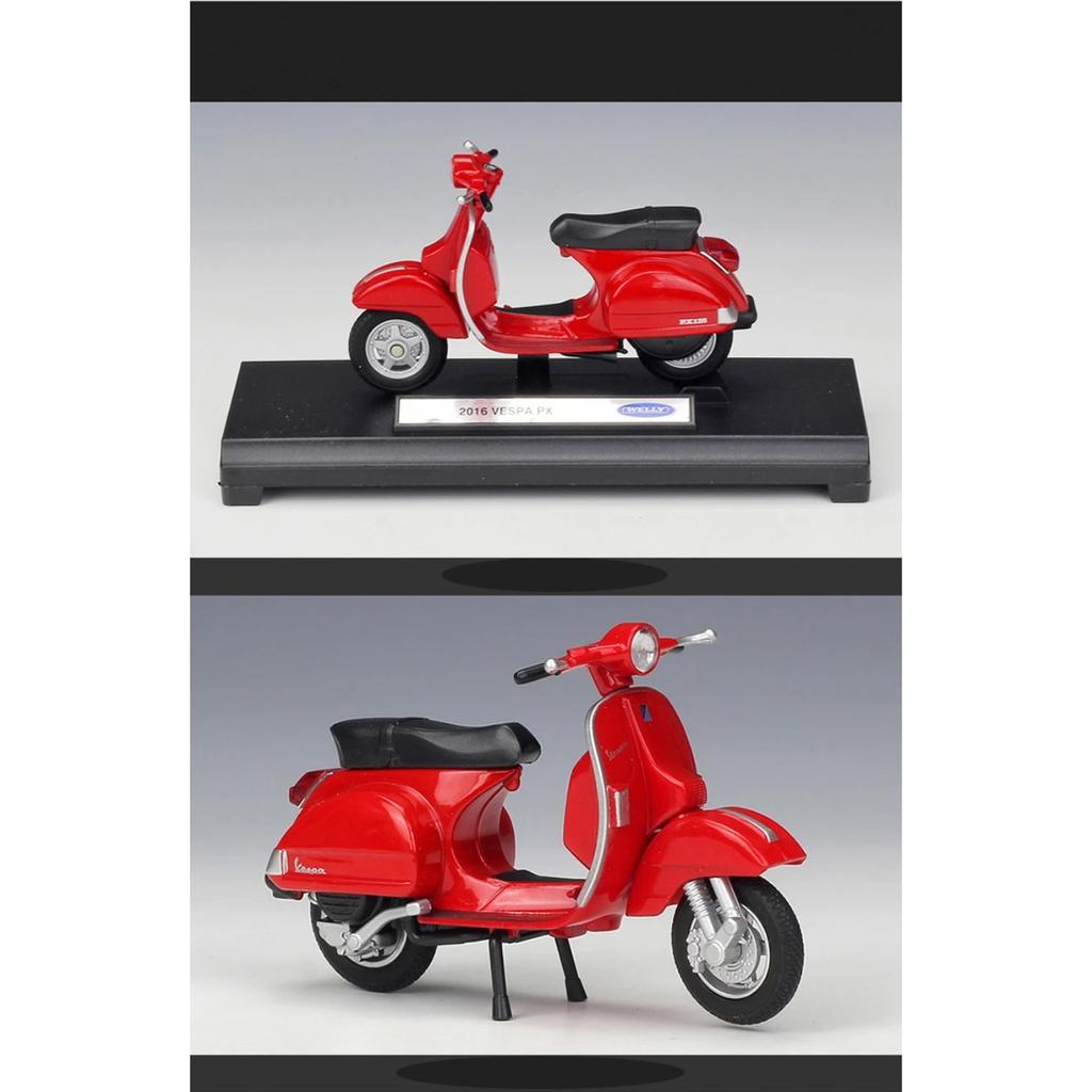 Welly 1/18 2016 Vespa PX Lega Scala Modello di Motocicletta Diecast Veicoli Giocattolo Metallo Auto Collezione Veicoli Giocattolo per Bambini Regalo
