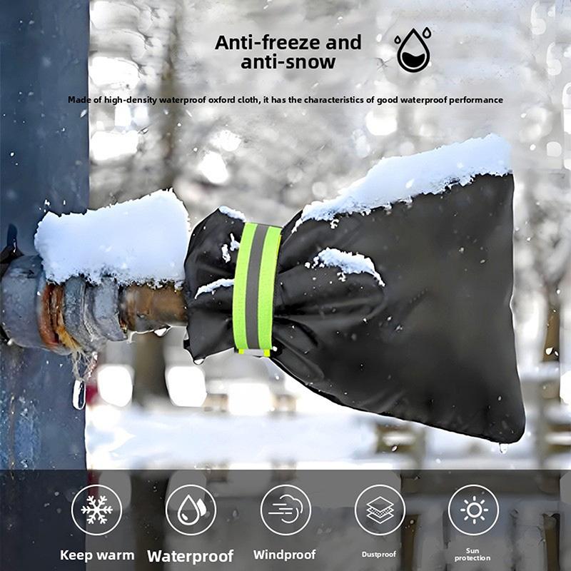 Insulated Faucet Anti-Freeze Cover Outdoor Pipe Protection Sleeve For Winter Freeze Prevention & Dustproof Warmth