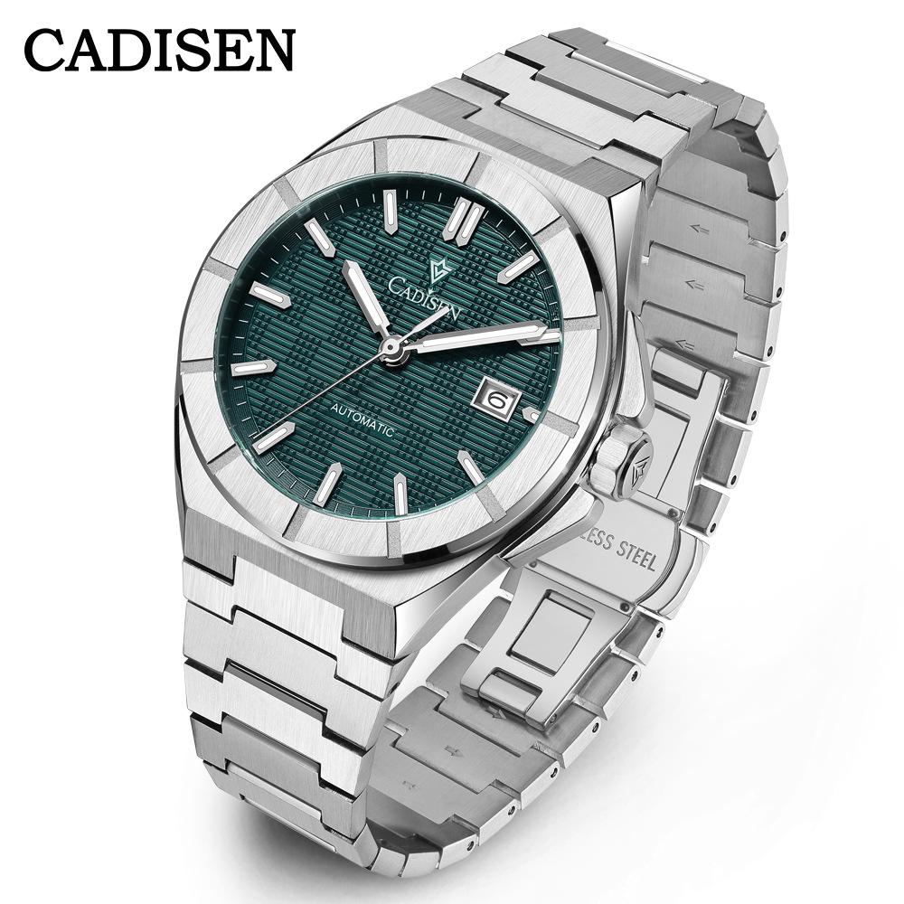Cadisen 2025 Men's Stainless Steel Mechanical Watch with Imported NH35 Movement