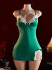 Clothes For Woman Green Sexy Summer Dress Y2k Party Dresses Mini Ultra Short Skirt Suspenders Seamless Deep V Gothic Clothing