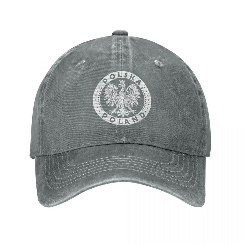Polska Polish Eagle Vintage Men Women Baseball Cap Poland Coat Of Arms Distressed Washed Cap Vintage Outdoor Activities Sun Cap
