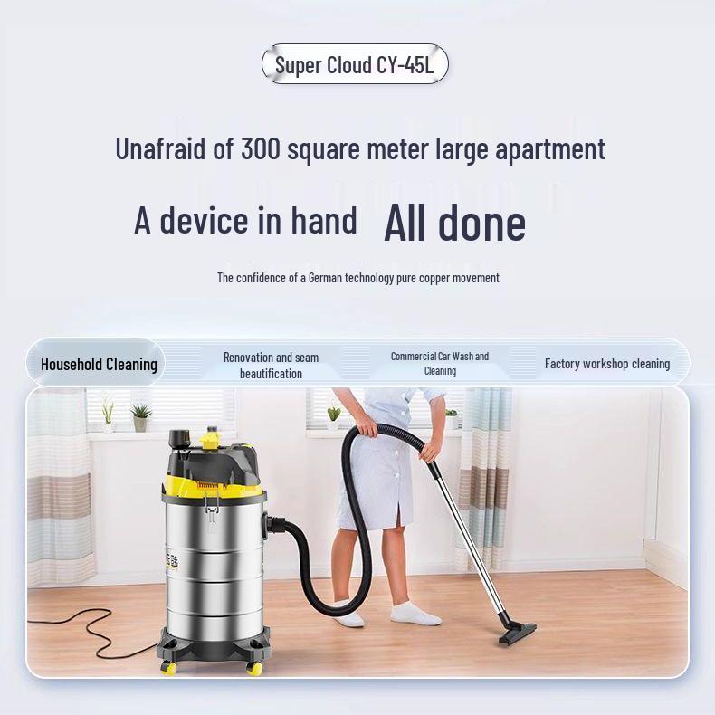 High-Power Industrial & Household Vacuum Cleaner for Carpet, Car, and Seam Cleaning