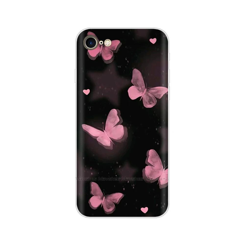 For iPhone SE 2020 Case Fashion Cartoon Soft TPU Back Cover For iPhone SE Clear Silicone Casing Protective Cases For iPhoneSE